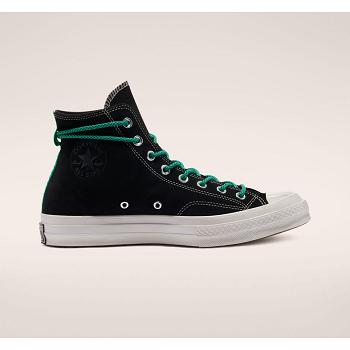 Converse Digital Terrain Chuck 70 Hi Cierne / Zelene - Panske Vysoké Tenisky